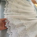 1 Yard Natural Cotton White Lace Multilayer Pleated  Lace Embroidery Edge Trim Ribbon Patches Wedding Dress Fabric Sewing Craft. 