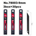 Deli 30/50/100pcs Knife Blade 9mm 18mm SK5 Metal Blades for Home School Supplies Art Craft Paper Box Cutting Utility Knife Tool. 