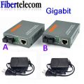 HTB-GS-03 Gigabit Fiber Optical Media Converter 10/100/1000Mbps Single Mode to RJ45 3KM/20KM UPC/APC SC-Port US Power Supply.