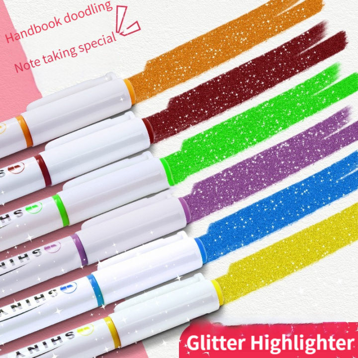 4Pcs/Set%20Aesthetic%20Star%20Glitter%20Highlighters%20Shiny%20Scrapbook%20Doodle%20Pen%20Notebook%20Highlight%20Markers%20Pencil%20Kawaii%20Kids%20Stationery%20-%20Image%202