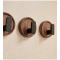 Walnut Wood Wall Hook Punch-free Bathroom Robe Coat Towels Key Hanger Holder Hanging Hook Kitchen Organizer Hardware Accessories.