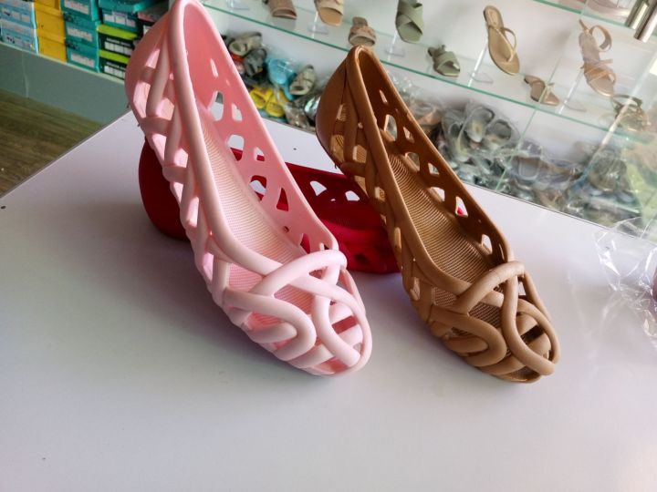 Plastic Casual Rubber Shoes For Homes Ladies Plastic New Design Shoes pure plastic