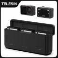 TELESIN 30W PD Fast Charger For OSMO 360 Action 5pro 3 Slots Battery Pocket Charging Box for OSMO Action 5pro 360.
