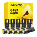 AUXITO 10Pcs T10 LED W5W 194 168 LED Car Side Interior Lights 12V Super Bright Bulb Auto White 6000K Parking Marker Dome Lamps. 