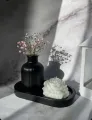 set of 3 (1 mini flowers vase +1 ovel tray +1 poney rose flower candle). 