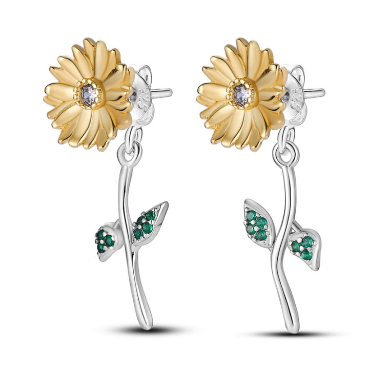 925%20Sterling%20Silver%20Sunflower%20Flower%20Plant%20Series%20Drop%20Earrings%20For%20Woman%20Fashion%20Party%20Gifts%20Elegant%20S925%20Jewelry%20Accessories%20-%20Image%205
