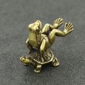 Antique Play Brass Tortoise Frog Miniature Statue Decoration Desk Decoration Home Decoration Bronze Sculpture. 