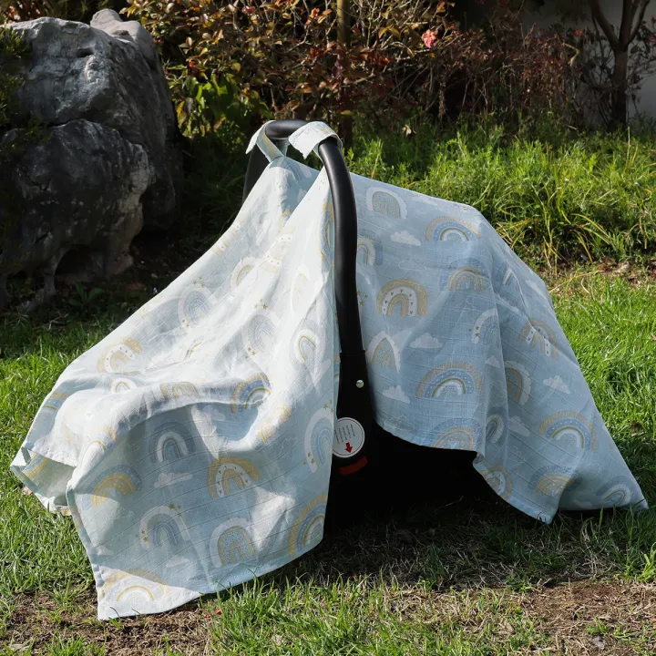 1Pc%2090*114cm%20Bamboo%20Cotton%20Baby%20Stroller%20Cover,%20Carseat%20Canopy%20Cover,%20Universal%20Carrying%20Basket%20Cover%20for%20Boys%20and%20Girls%20-%20Image%205