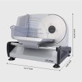 Meat Slicer 150W Electric Deli Food Slicer with 1 Removable 7.5" Stainless Steel Blade, Adjustable Thickness for Home Use, Child Lock Protection, Easy to Clean, Cuts Meat,. 