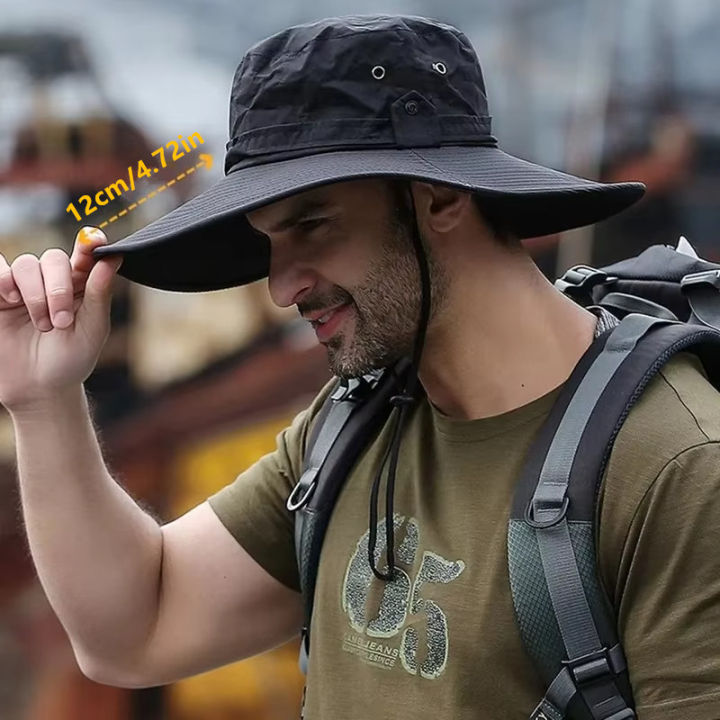 Summer%20Mountaineering%20Fishing%20Hat%20Men's%20UV%20Resistant%20Fisherman%20Hat%20Large%20Eave%20Outdoor%20Work%20Sun%20Protection%20Hat%20Sun%20Visor%20Hat%20-%20Image%205