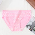 Simple Polka Dot Cute Underpants for Girls Triangle Underpants Comfortable Lightweight Breathable Mid Waist Cotton Underpants.