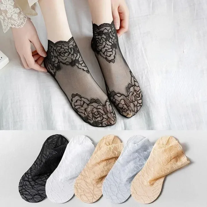 3%20Pairs%20Summer%20Thin%20Lolita%20Lace%20Invisible%20Women%20Socks%20Section%20Hollow%20Mesh%20Lace%20Flower%20Cotton%20Bottom%20Comfortable%20Breathable%20Sock%20-%20Image%202