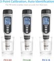 Dr.meter pH Meter, Upgraded 0.01 Resolution High Accuracy PH Tester with Backlit Two-Color LCD Display and ATC, 0-14pH Measurement Range with Data Hold Function Digital pH Tester Pen-PH838. 
