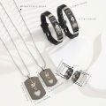 6 pieces/set luminous love Heart Beating pattern Couple necklace Bracelet Ring Cute wind ladies fashion love promise for your he. 