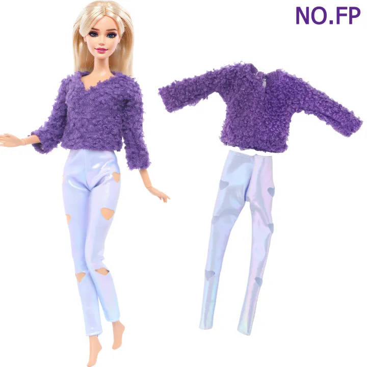 Purple%20Color%20Series%20Doll%20Outfit%2011.8%20Inch%20Doll%20Princess%20Party%20Gown%20Tops%20Pants%20Sweater%2030%20cm%20Doll%20Accessories%20Set%20Girls'%20for%20-%20Image%205