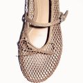 Mesh Summer Ballet Flats Shoes Women Buckle Strap Breathable 2025 New Flats Shoes Ladies Black Mary Janes Footwear Loafers. 
