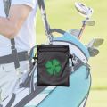 Four Leaf Clover Design Golf Valuables Pouch Golf Pouch Bag with Drawstrings Golf Tee Bag Pouch Golf Tee Pouch Golf Ball.