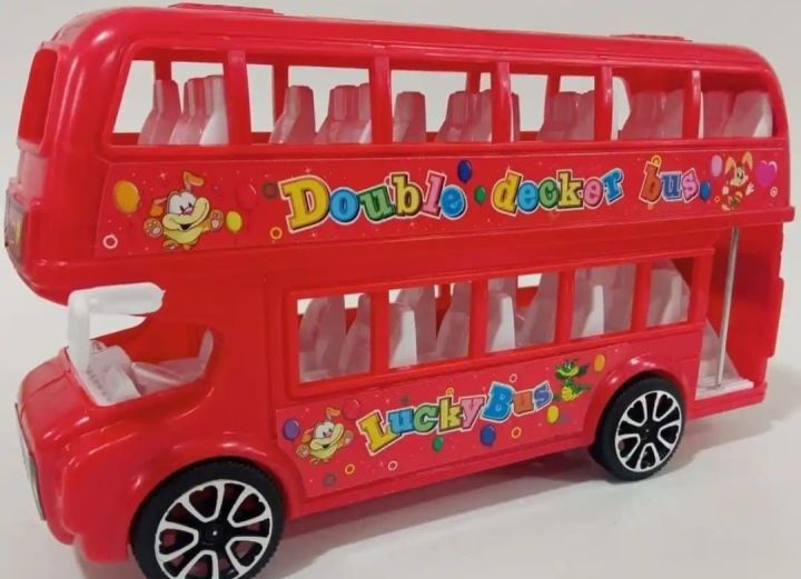 TOY DOUBLE DECKER BUS/ TOY DOUBLE DOUCKER BUS FOR KIDS / PALSTIC TOY FOUBLE DECKER BUS