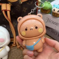 Kawaii Fans Panda Bubu And Yier Face Changing Doll Cute Panda Bubu And Dudu Cartoon Face Changing Keychain Pendant Doll. 