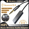 New Upgrade Bluetooth 5.4 Audio Receiver Car AUX 3.5mm USB Hifi Stereo Music Wireless Adapter With Mic Handsfree Call Navigation. 