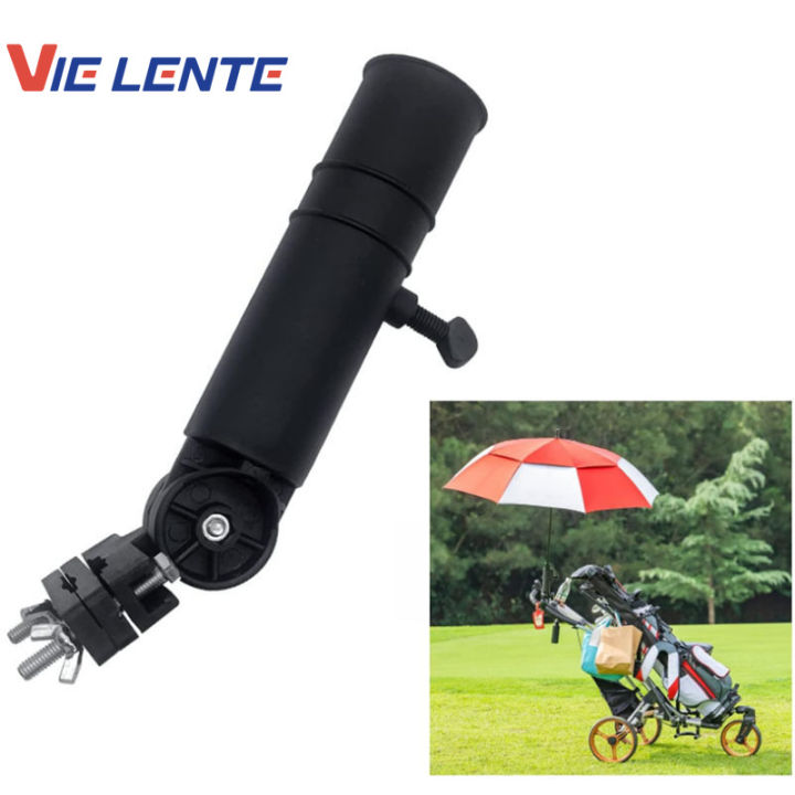 Universal Golf Cart Umbrella Holder Adjustable Golf Trolley Umbrella Stand Clip Buggy Baby Pram Wheelchair Umbrella Bracket