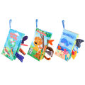 Baby 8 Page Tail Cloth Book Cartoon Animals Touch And Feel Infant Soft Books Development Interactive Early Education Toys. 