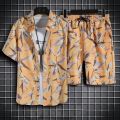 Beach Clothes For Men 2 Piece Set Quick Dry Hawaiian Shirt and Shorts Set Men Fashion Clothing Printing Casual Outfits Summer. 