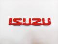 Red Isuzu Logo Car Sticker Plate, Pasted on the Back of the Truck, 13.5×2.5cm (Small) **Complete with Car Decoration** Fast Delivery. 