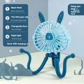 USB Rechargeable Octopus Electric Fan  Stroller Fan Crib Portable Silent Small FanMulti Functional Handheld Mini Octopus Fan. 
