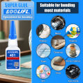 1PC 401 Glue Instant Fast Adhesive 20g Stronger Super Glue Multi-Purpose Fix HOT Super Strong Liquid Colorless Adhesive Glue DIY. 