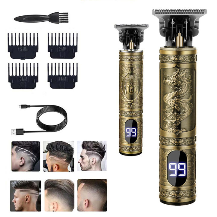 T9 Professional Electric Hair Clipper for Men Retro Oil Hair Cutting ...