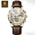 OLEVS Watch | Model 996 | Fashion Watch For Man | Brown White. 