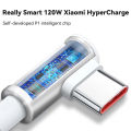 PD3.0 120W 6A USB Super Fast Charger For Xiaomi Mi 12 11 Type C Cable 90 Degree For POCO X5 Pro Redmi Note 8 9 10 11 Charging. 