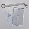 Acrylic  Photo Card Holder Anti-lost Keychain 3 Inch INS White Idol Protective Case Bag Bus Cards Sleeves Supplis. 