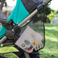 Baby Stroller Side Mesh Bag Large Capacity Toddler Toy Diaper Feeding Bottle Storage Bag Baby Stroller Hanging Black Mesh Bags. 