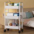 Kitchen Organizers And Storage Rack Household Cart With Wheels Multifunctional Home Accessories Mobile Rack Trolley Bookshelf. 