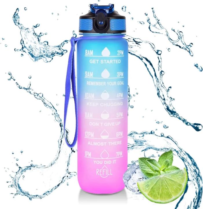 Water Bottle Sport With Straw -1000 ml