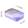Bento Lunch Box For Kids Girls Cartoon Students Kawaii Cute Heated 3 Grid Sandwich Snack Food Box Special Canteen Food Storage. 