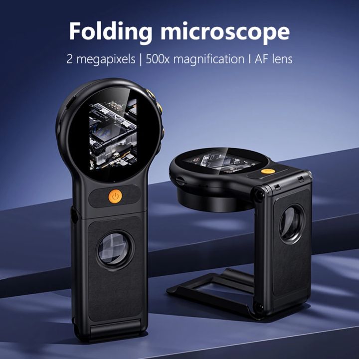 500X Magnification Digital Microscope with LED HD Electronic Coin ...
