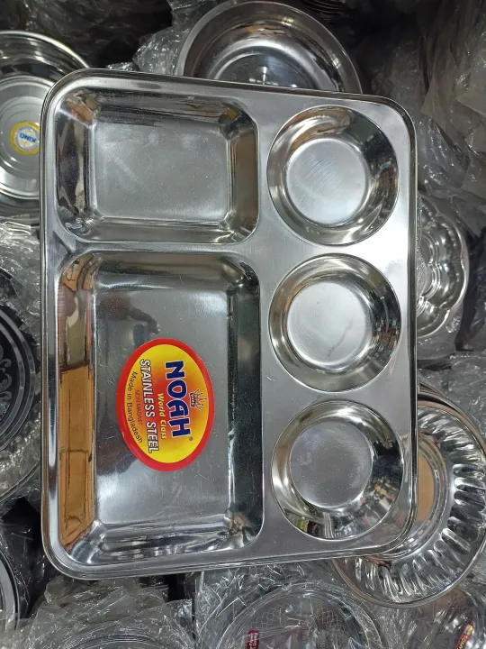 Divided%20Plate/%20Stainless%20Steel%20Plate/Divided%20Plate%205%20Section%20Square,%20Silver%20Stainless%20Steel%20Square%20Divided%20Plate,%20For%20Restaurant,%20-%20Image%202