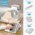 Portable Air Conditioner Cooling Fan, 3 in 1 Fan, Mini Air Cooler, Air Conditioner, Humidifier, Portable AC, Mini Fan, LED Night Light Household Small Air Cooler Fan 9 10 inch Big Size Wind Adjustment USB Desktop Fan For Room Office Ambient Light. 