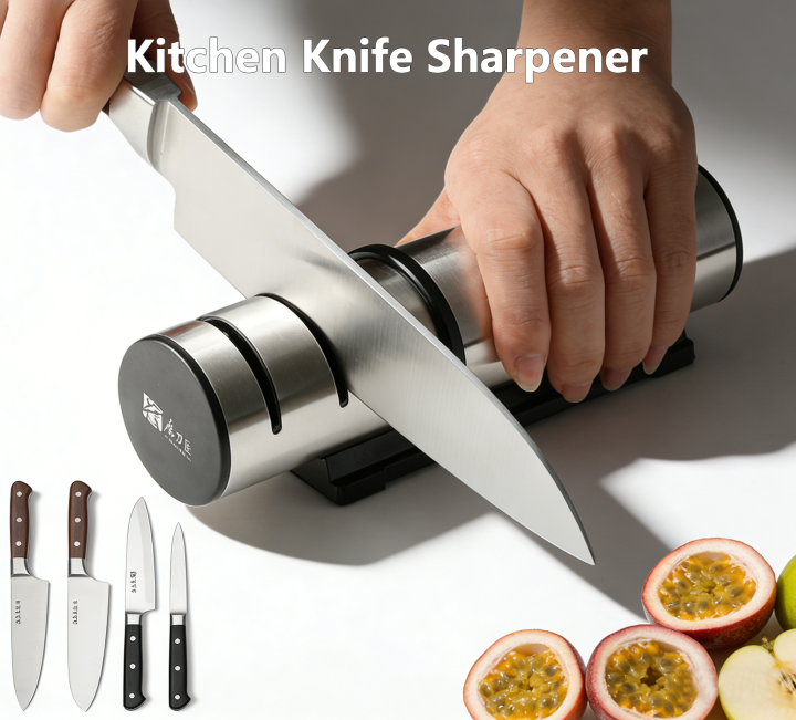 TAIDEA Professional Knife Sharpener, Diamond & Ceramic Dual-Slot Design, Suitable for Kitchen , Quickly Restores Sharpness