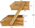 Fruit Basket, 2 Tier Wooden Fruit Basket for Kitchen, Fruit Stand Storage Holder, Fruit Bowl for Fruit, Vegetables and Snack Home Kitchen Countertop Organizer (Self-assembly. 