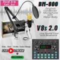 OriginaI BM800 High Quality Condenser Microphone with Live Sound Card - Full Set. 