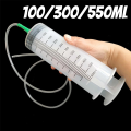 100/300/550ml Large Capacity Syringes Oil Pump With 1m Hose Pet Feeding Measuring Pump Hydroponics Nutrient Big Syringe. 