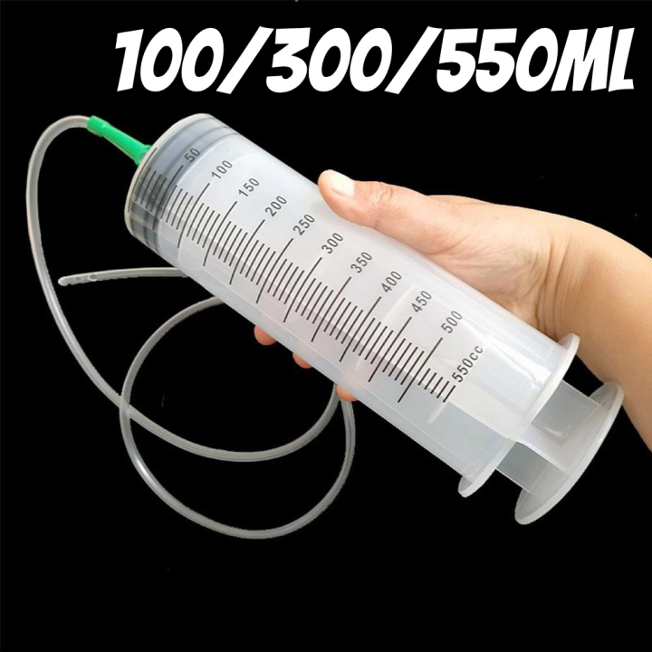 100/300/550ml Large Capacity Syringes Oil Pump With 1m Hose Pet Feeding ...