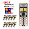 10PCS T10 W5W 3030 6smd Super Bright LED Car Parking Lights WY5W Auto Wedge Turn Side Bulbs Canbus No Error. 