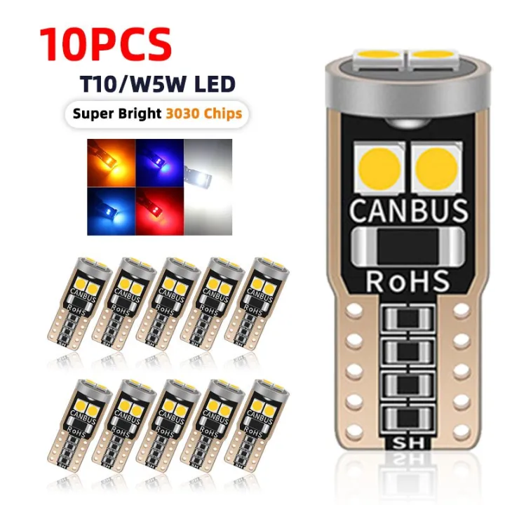 10PCS%20T10%20W5W%203030%206smd%20Super%20Bright%20LED%20Car%20Parking%20Lights%20WY5W%20Auto%20Wedge%20Turn%20Side%20Bulbs%20Canbus%20No%20Error%20-%20Image%202