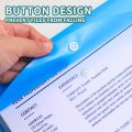 6 A4 Large Capacity Loose Leaf Folders with 11 Hole Binding Rings, Modern PP Material, Expandable Buttons and Label Pockets. 