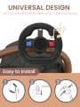 Stroller Steering Wheel Toy with Music & Horn | 360° Rotatable Interactive Toy for Toddlers. 